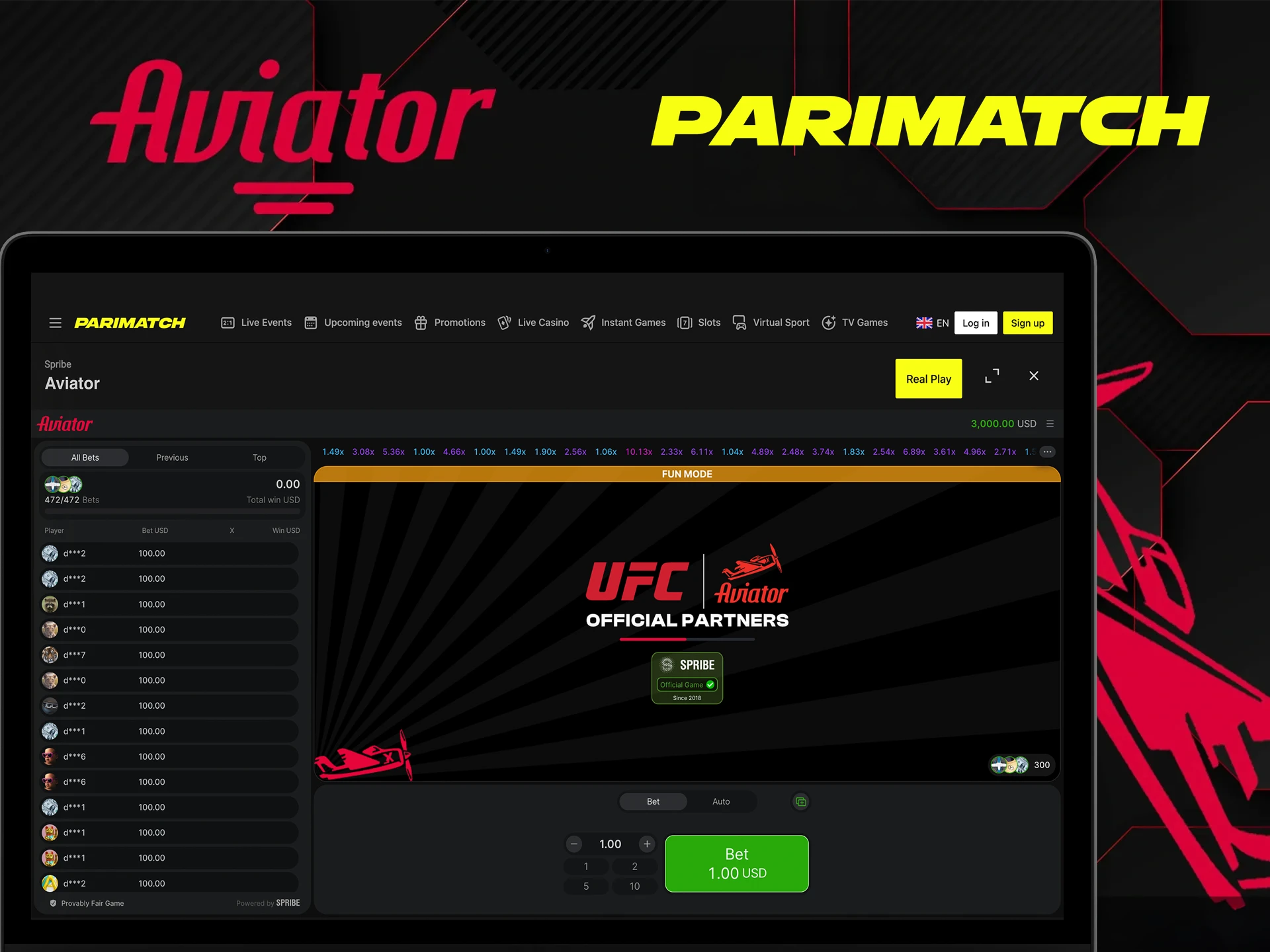 Become a part of the world of Aviator game with Parimatch.