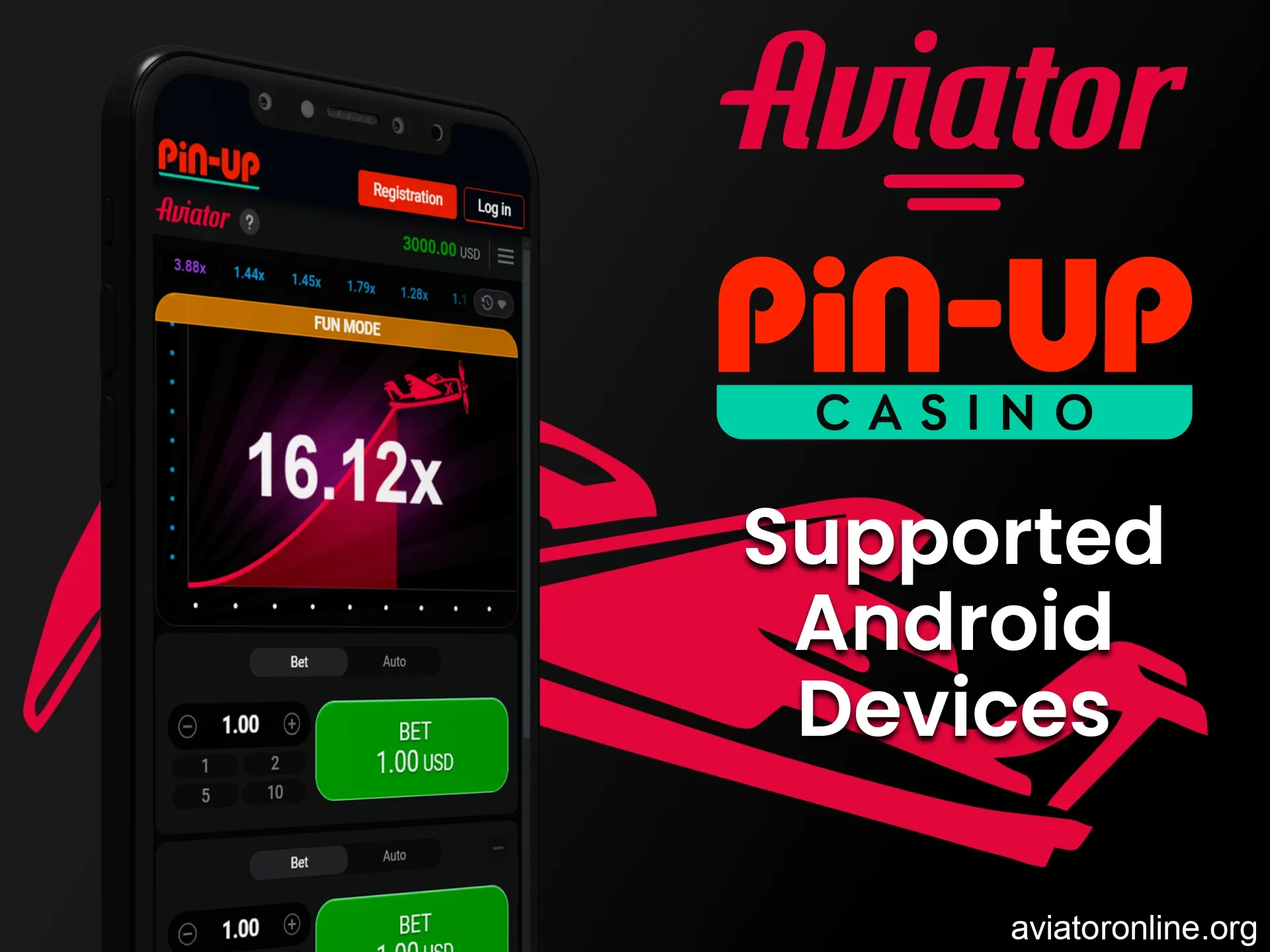 Play Aviator by Pin Up on android devices.