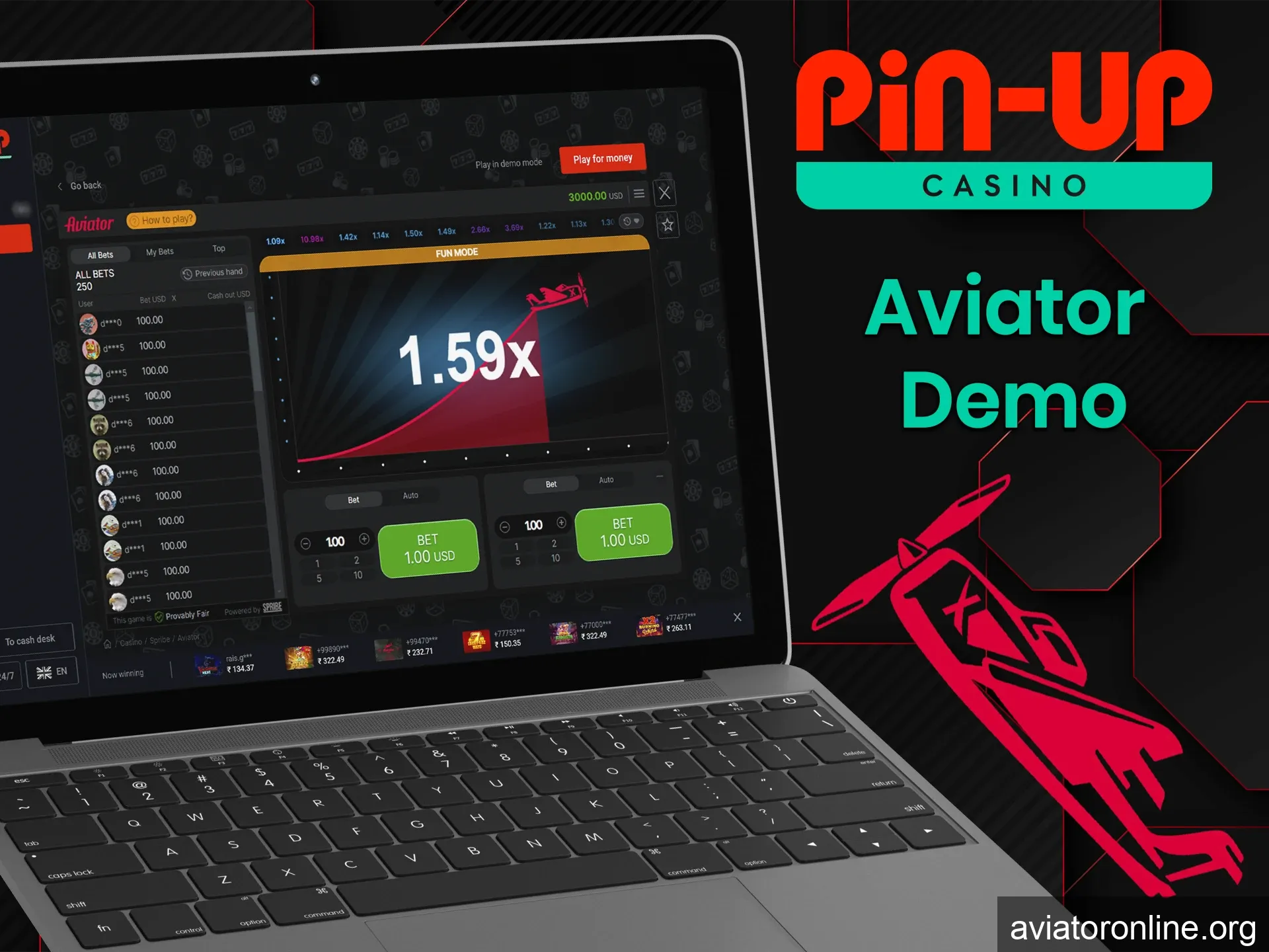 Try your hand at the demo version of Aviator on the Pin Up website.